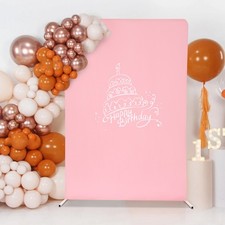 1.5 2m Wedding Backdrop Stand White, Pink Frame for Ceremony Decorations