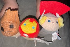 Disney Tsum Tsum Marvel Plush Lot Groot Iron Man Thor Mini Stackable Plush