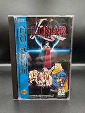 Lunar: Eternal Blue (Sega CD, 1995) Complete Disc, manual, REG CARD, and case.