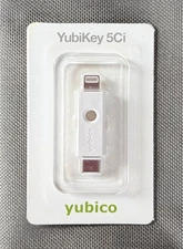 YubiKey WHITE 5Ci 2-Factor Authentication Security Key iPhone/Mac/Android/PC USB