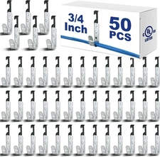 Zonon 50 Pcs Metal J Hooks, J Hook Hangers, G60 Galvanized Steel Size: 3/4 Inch