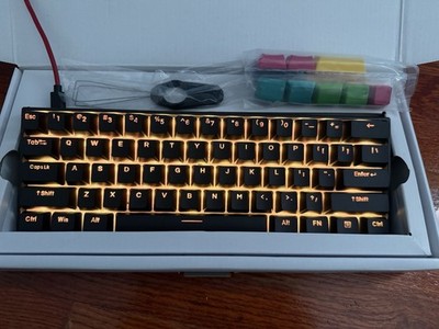 Anne Pro 2 Mechanical Keyboard Black Illuminated Wired Bluetooth Dual Mode
