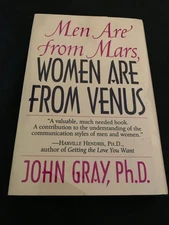 Men Are From Mars, Woman Are From Venus Hardcover Novel First Edition By John Gr