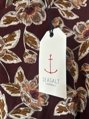 Seasalt 16 Dress Midi Sea Line Floral V Neck Short Sleeve BNWT RRP £79.95 - Imagen 6 de 13