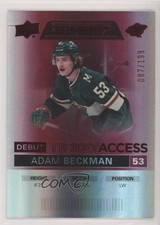 2021 Upper Deck Credentials Debut Ticket Access Red 87/199 Adam Beckman #117 lk8