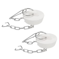 2Pcs Tub Stoppers, Rubber Bathtub Stoppers 31-34mm, White