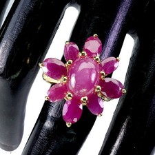 925 Sterling Silver Ring Oval Ruby 11x9mm Sapphire Natural Gemstone Jewelry 8.5