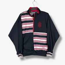 Vintage San Francisco Sport Jacket Mens M Full Zip Embroidered Retro Striped