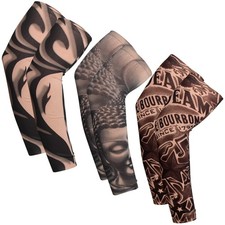 6PCS Tattoo Cooling Arm Sleeves Cover Basketball Golf Sport UV Sun Protection