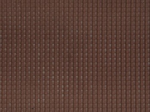 NOCH 60351 - H0 3D Structure Foil ""Roof Tile"", Dark Red, 10 X 28 Cm - New
