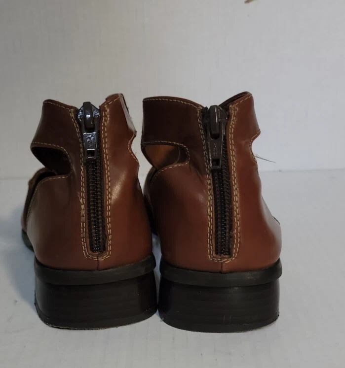 女式 5.5 36.5 码皮革乐福鞋棕色皮革 — 第 3/4 张图片