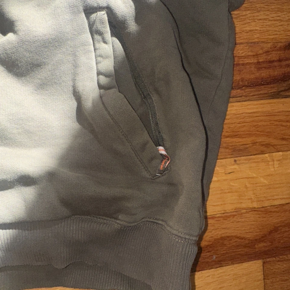 Sudadera con Capucha Rocawear Logotipo en el Pecho COMPLETO Cremallera Camuflada Verde Naranja Blanco De Colección 3x Foto 3 de 4