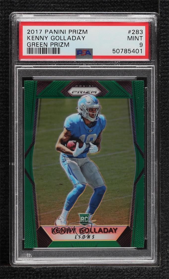 2017 Panini Prizm Rookies Green Kenny Golladay #283 PSA 9 MINT Rookie RC 10fh
