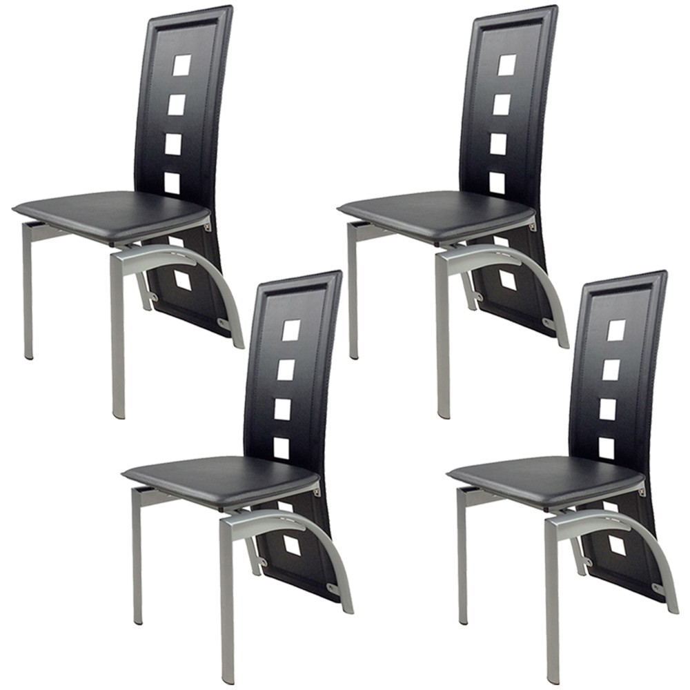 S Side Leather Dining Room Furniture Black