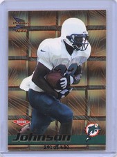 James Johnson Pacific Prisms Holographic Gold /480 Rookie Card 1999 #75 Miami. rookie card picture