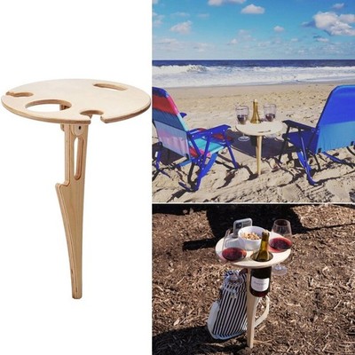Estante de vino Picnic al aire libre, mesa plegable material: madera