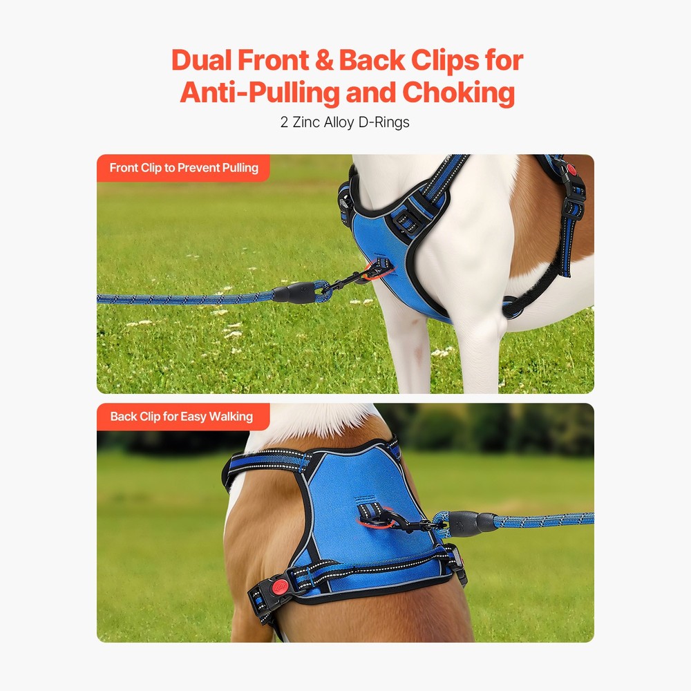 Dog Harness for Large Dogs No Pull Adjustable Dog Vest Pet Harness with Leash