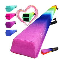 PreGymnastic 6FT/8FT/9.5FT Folding Balance Beam for Kids Ages 3-12, Foldable ...