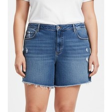 Abercrombie Fitch Women 24W 37 Curve Love "High Rise Mom" Denim Shorts New