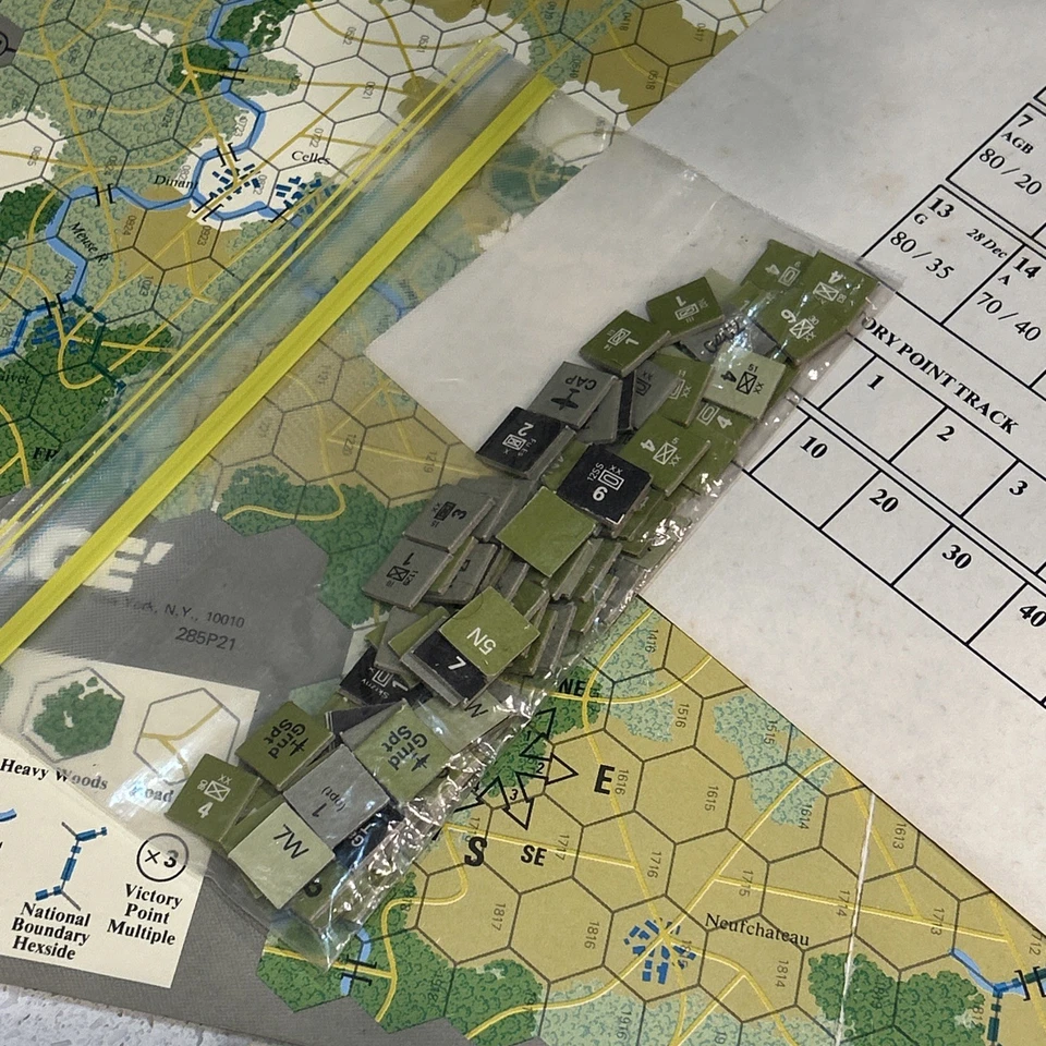 Bulge Battle for the Ardennes 1944–45 SPI Big Red One Edition No Box Wargame - Image 4 of 4