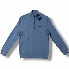 Image of BARBOUR INTERNATIONAL 1/4 ZIP SWEATSHIRT GREY BNWT SIZE MEDIUM