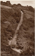 Postcard Porlock Hill nr Minehead RP by Burrow of Ilfracombe PU 1938 My Ref PE