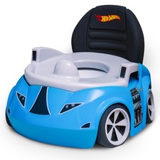Hot Wheels Blue Race Car Potty Training Toilet, Race Car Potty Seat Includes Det
