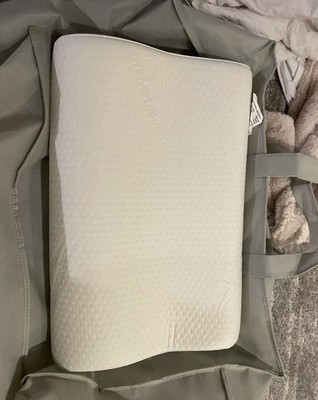 Tempur-Pedic Rectangular Bed Pillow 20x12.5x3.5 White Viscoelastic Foam VA11753