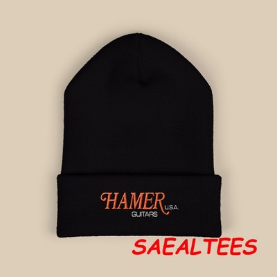 Hamer Guitars Embroidered Classic Winter Black Beanie Hat