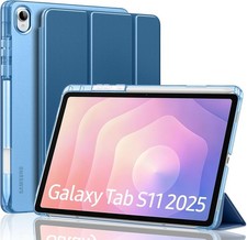 Slim Trifold Case with S Pen Holder for Galaxy Tab S11 11 Inch 2025, Navy Blue