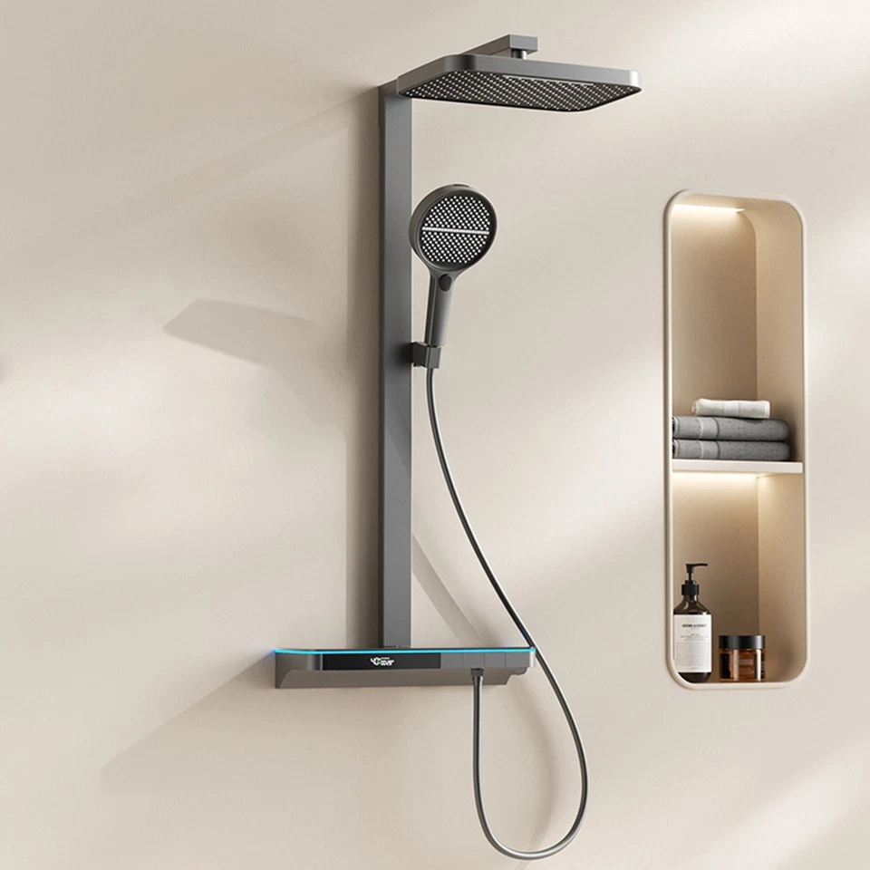 Duschsystem Handbrause Dusche Mit Thermostat Duscharmatur Regendusche Duschset - Bild 3 von 4