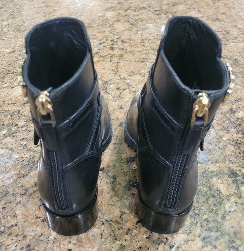 Tory Burch Womens Black Leather Round Toe Back Zip Adjustable Strap Bootie 6 New - Bild 5 von 12