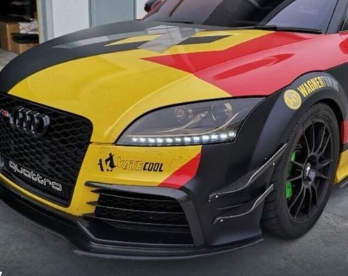 Fit for Audi TTRS MK2 front bumper FRP non painted L canard - Picture 2 of 11