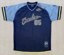 vintage FUBU CITY SERIES 05 CAROLINA JERSEY shirt Y2K HIP HOP 2000s blue yellow
