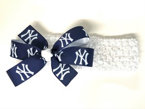 baseball baby bow