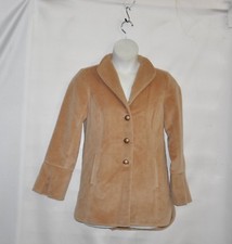 Status By Star Jones Button Front Coat With Back Zipper Detail Size S Camel