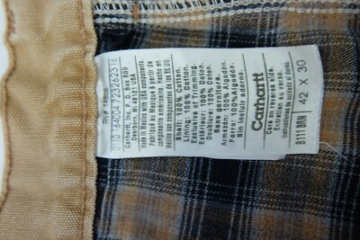 CARHARTT Men's Flannel Lined Washed Duck Pants Lot of 2 42 x 30