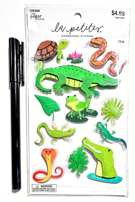 La Petites Alligators Snakes Stickers Scrapbooking Card Embellishment