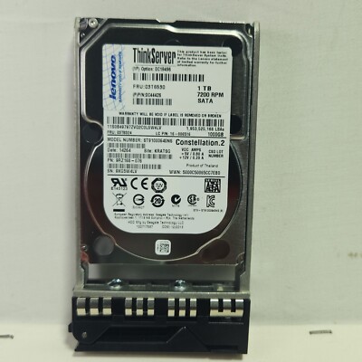 ThinkServer ST91000640NS  1TB 7.2KRPM 6Gb/s 2.5'' SATA SERVER HDD HardDrive