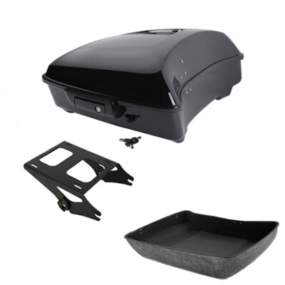 Black Chopped Trunk Mount Rack Fits For Harley Road Glide 14-25