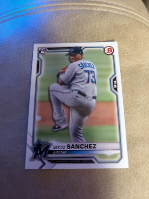 2021 Bowman Sixto Sanchez #13 Rookie Miami Marlins - Free Shipping
