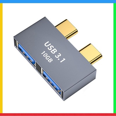 USB-C-HUB-Dockingstation für MacBook Thunderbolt 3 Dual-Typ-C-Adapter (B)