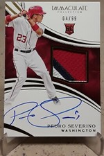 2016 Immaculate PEDRO SEVERINO Auto Rookie Jersey Patch Relic /99