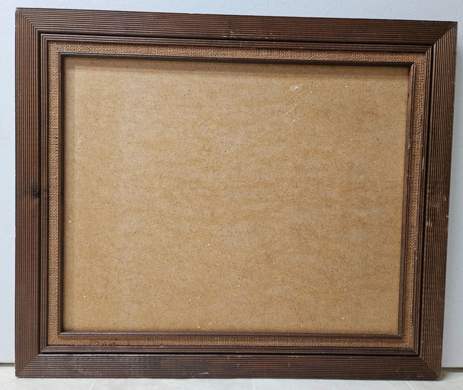 Pair of Vintage 1970's Wood and Burlap Picture Frames | eBay