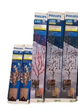 Lot 6 Phillips LED Twinkling 60 Warm White Berries Christmas Lights 25,000 Hour