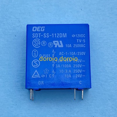 10Pcs New For OEG SDT-SS-112DM 12VDC Power Relay 4Pins