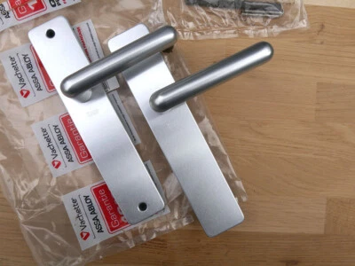 Poignées de porte intérieure VACHETTE SOLIDES sur plaque argent Golf NEUVES