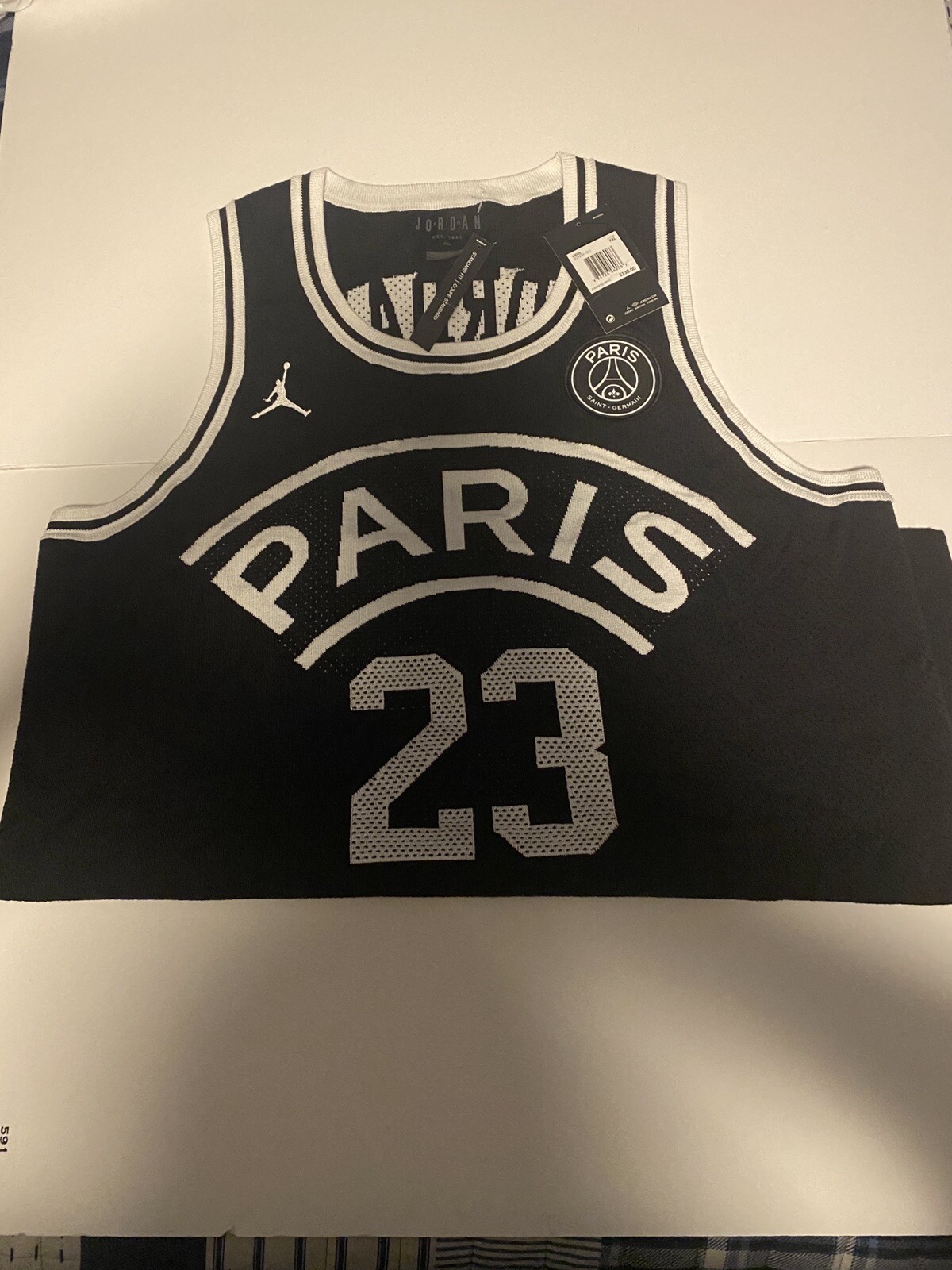 psg x jordan black jersey
