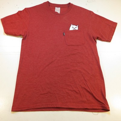 FLIP OFF MIDDLE FINGER CAT POCKET TEE 