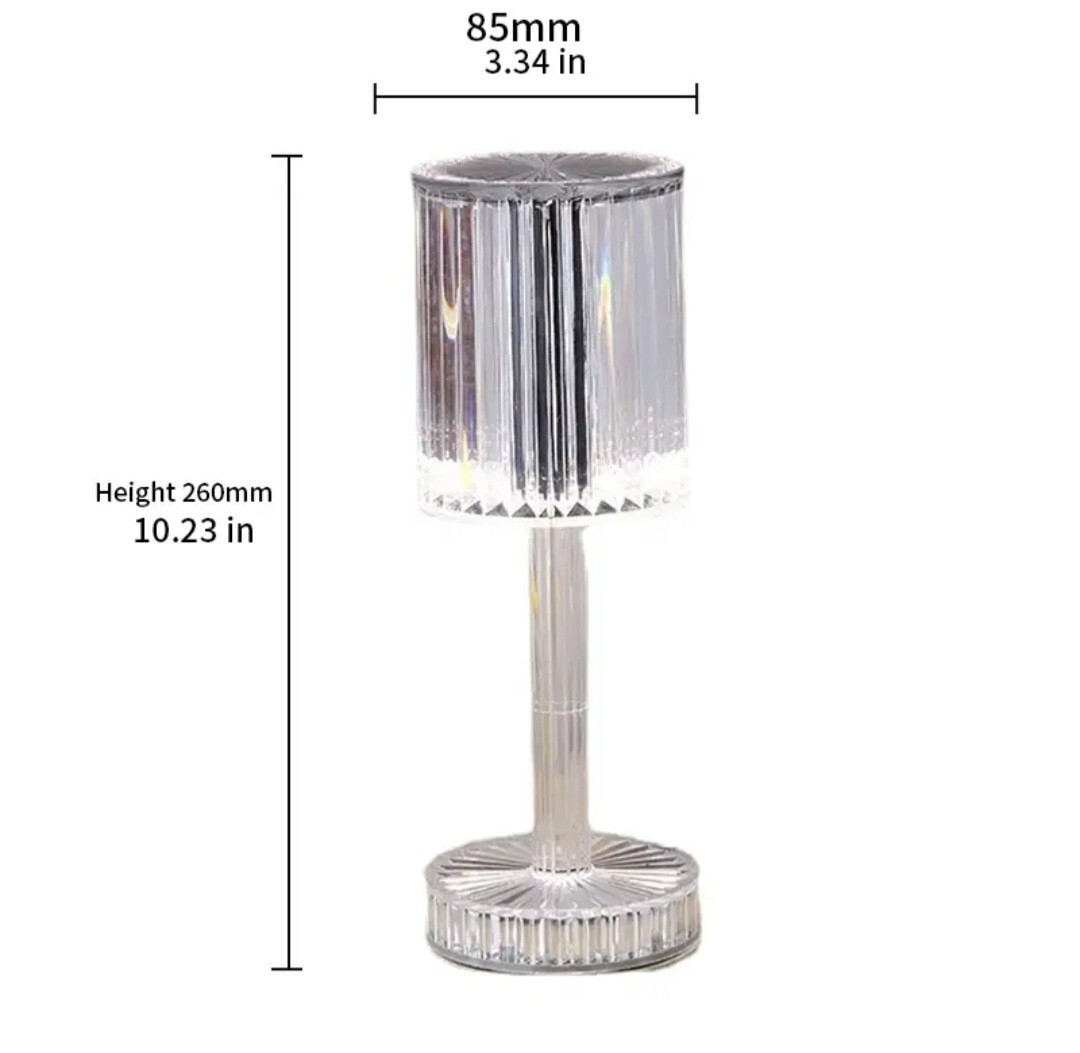 Lampe de bureau diamant 12 couleurs LED lampe de bureau en cristal acrylique lampe de chevet